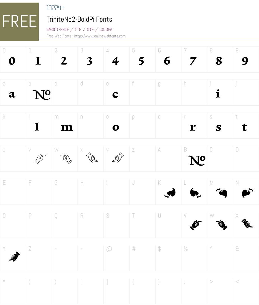 TriniteNo2 Font Screenshots