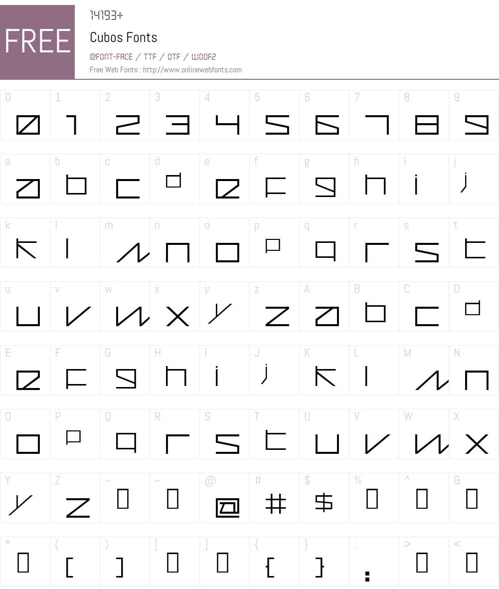 Cubos Font Screenshots