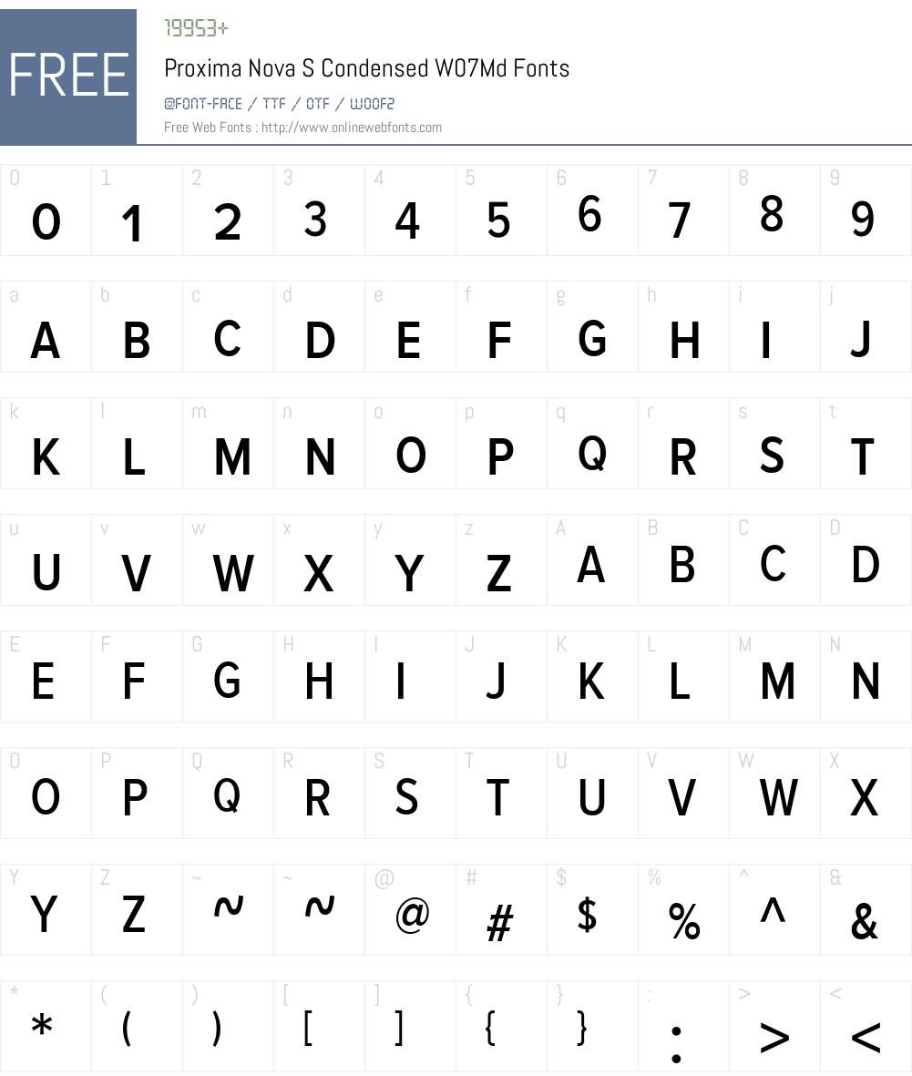ProximaNovaSCondensedW07-Md Font Screenshots