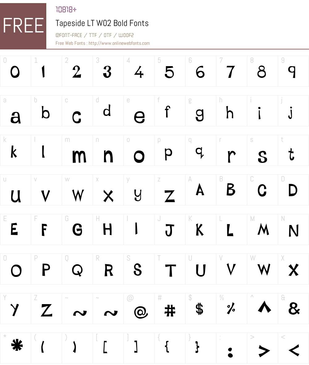 Linotype Tapeside Font Screenshots