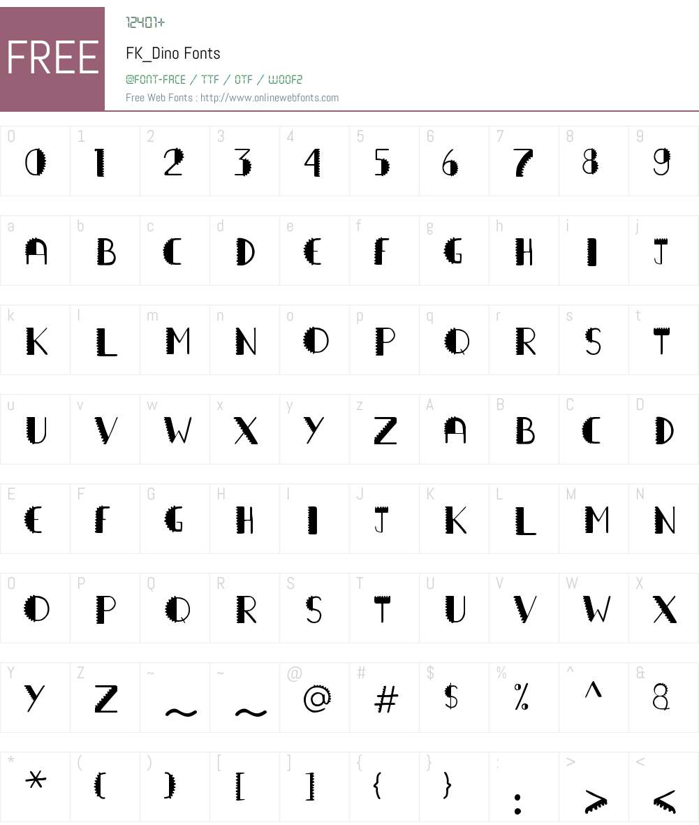 FK_Dino Font Screenshots
