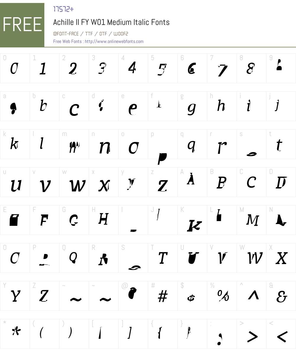 AchilleIIFYW01-MediumIt Font Screenshots