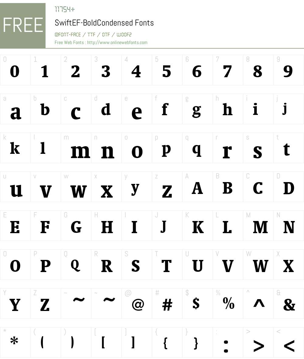 SwiftEF Font Screenshots