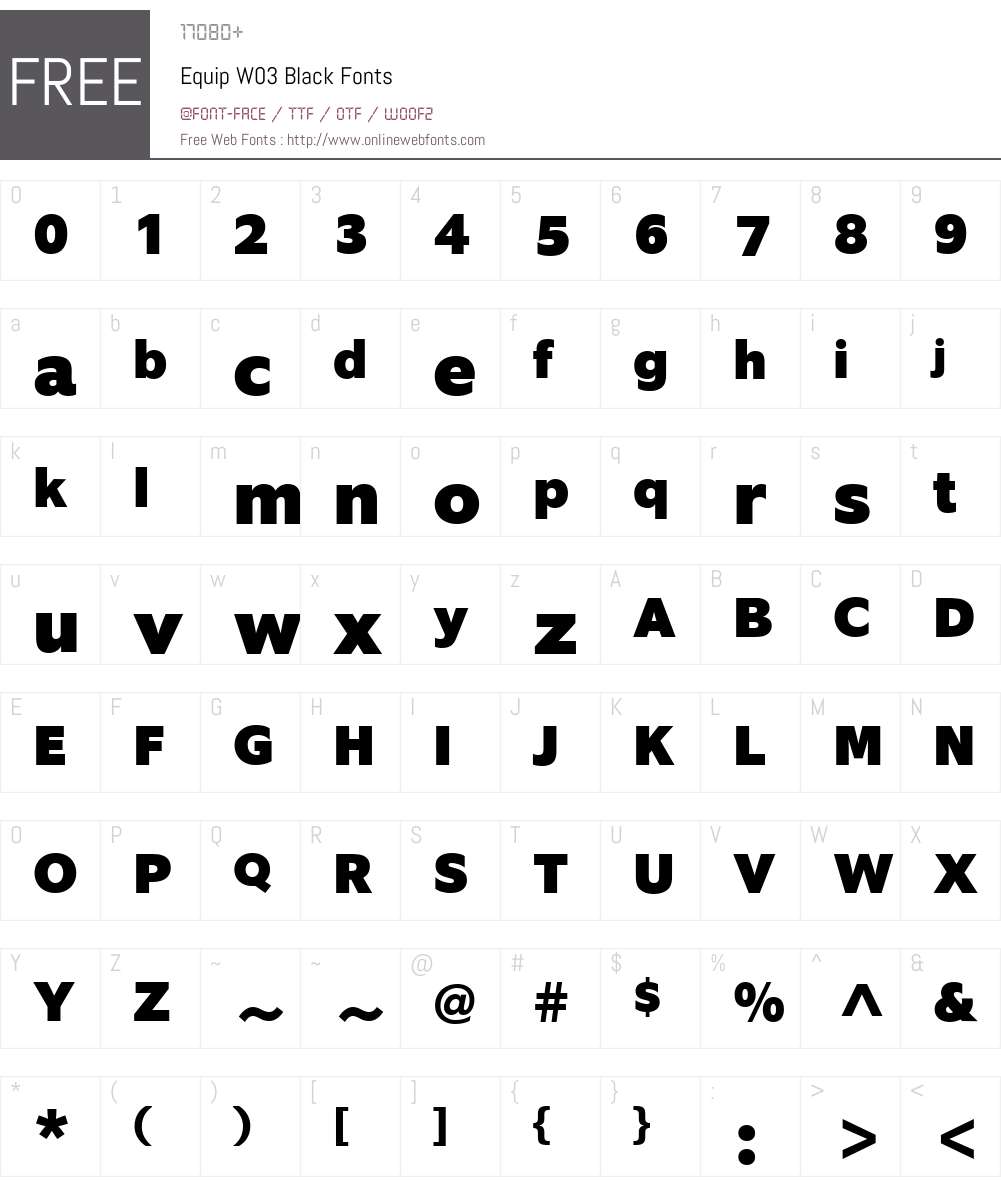 EquipW03-Black Font Screenshots