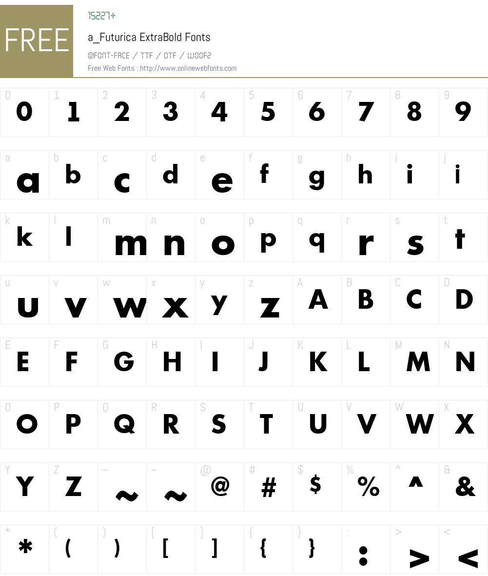 a_Futurica Font Screenshots