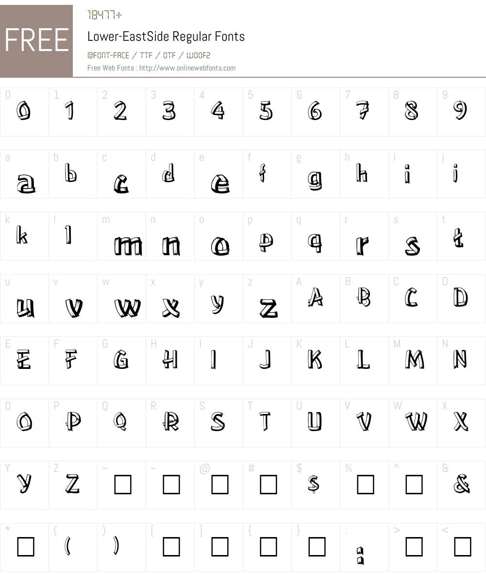 Lower-EastSide Font Screenshots