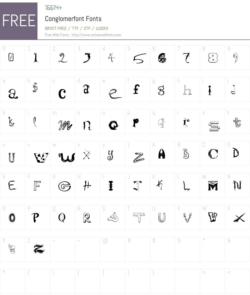 Conglomerfont Font Screenshots