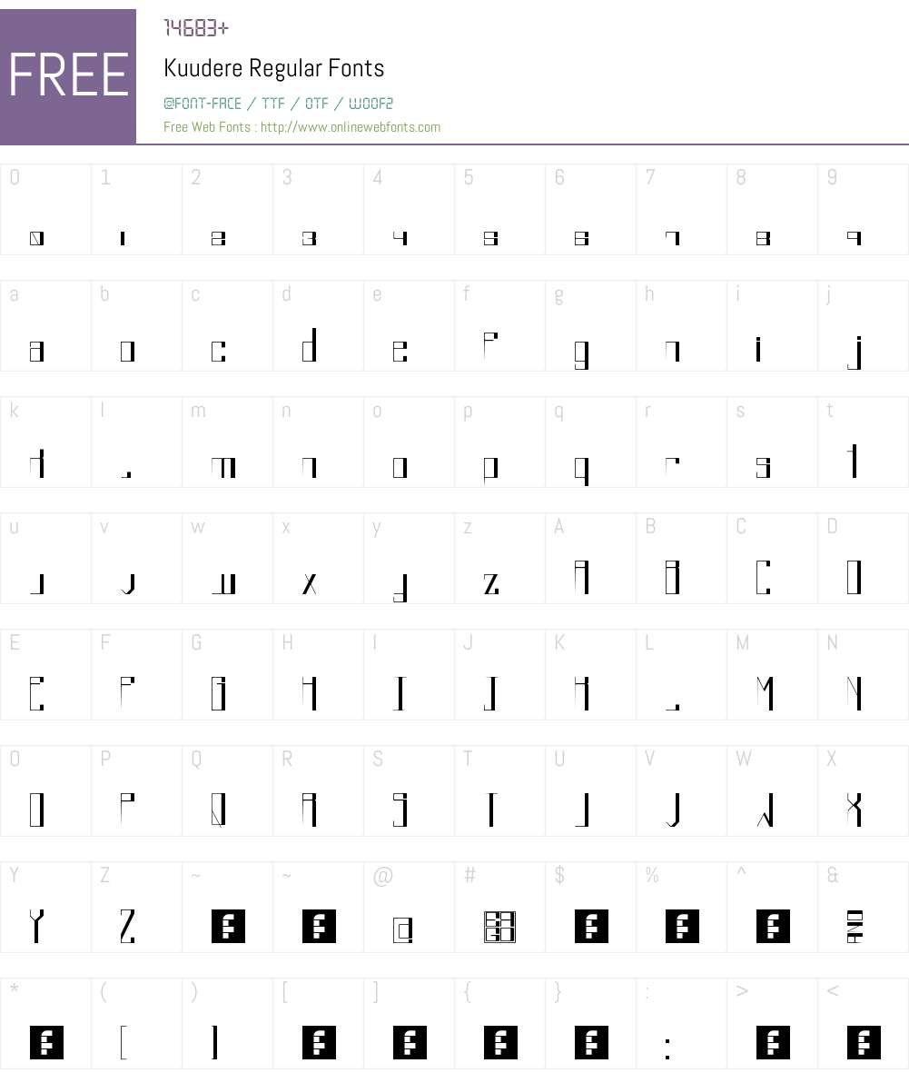 Kuudere Font Screenshots