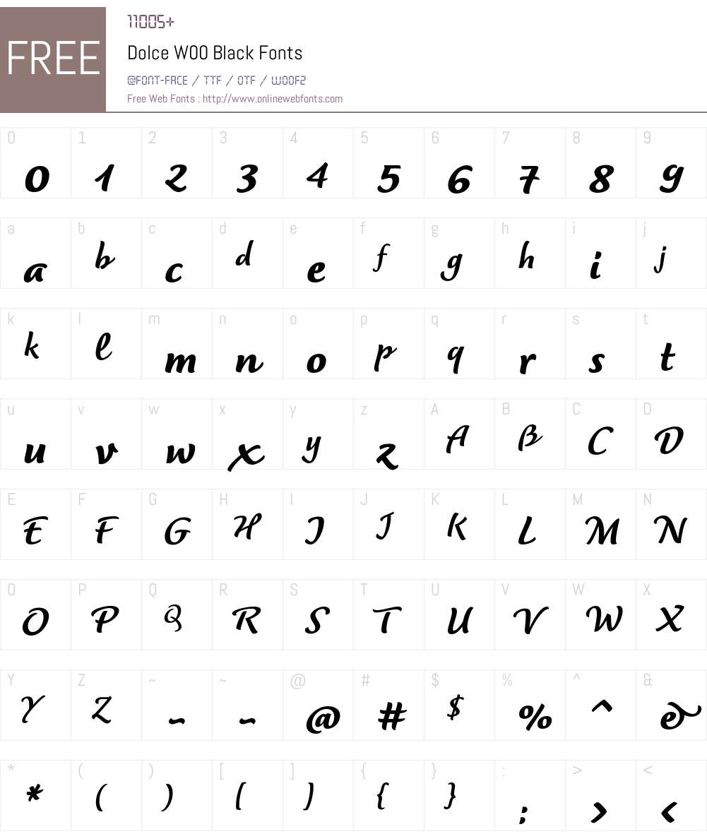 Dolce Font Screenshots