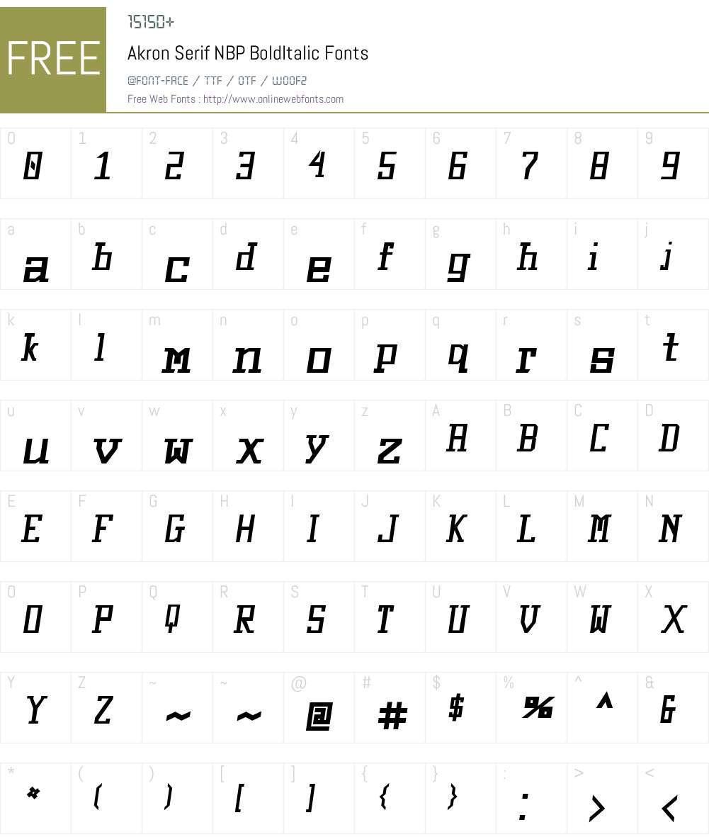 Akron Serif NBP Font Screenshots