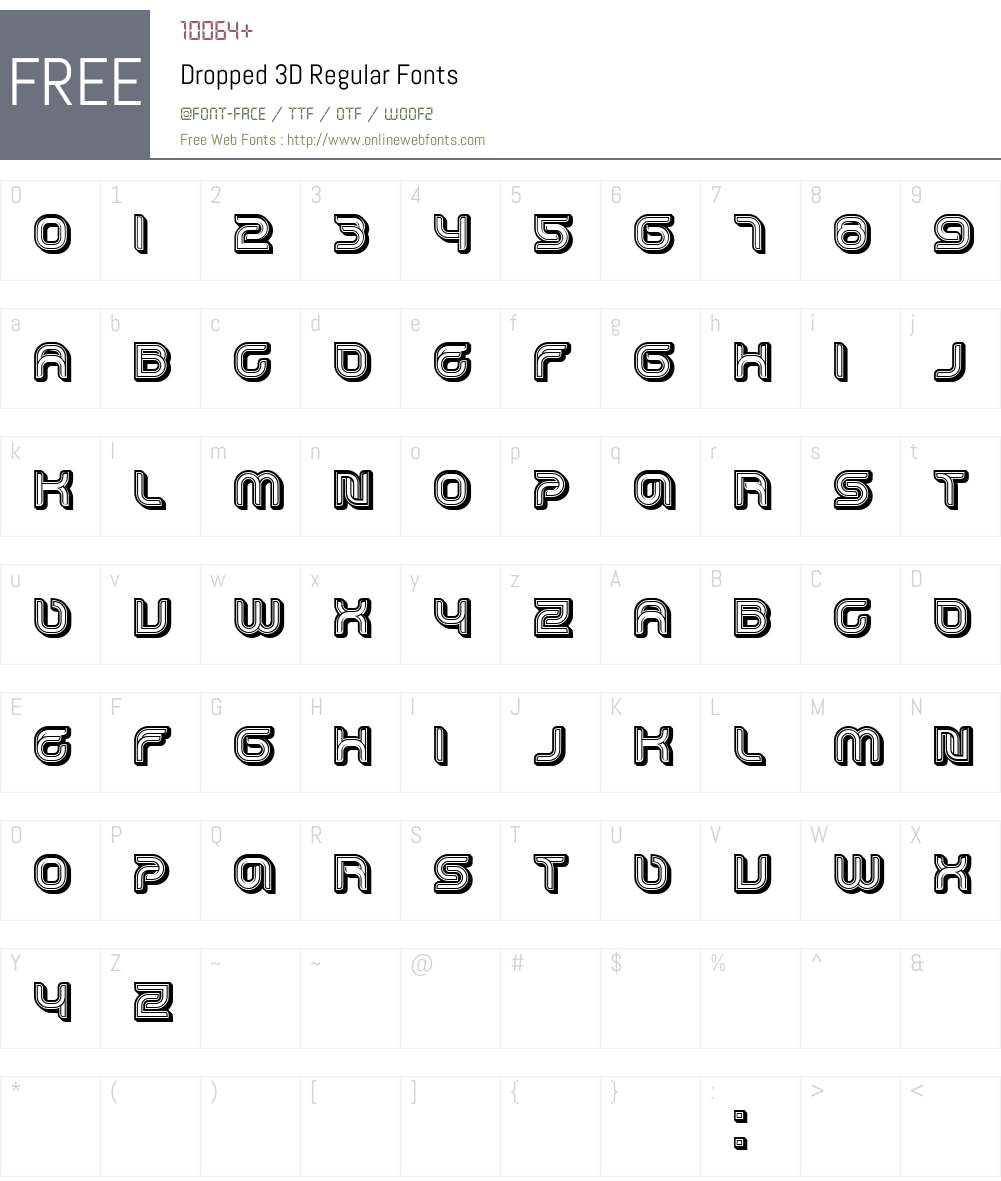 Dropped 3D Font Screenshots