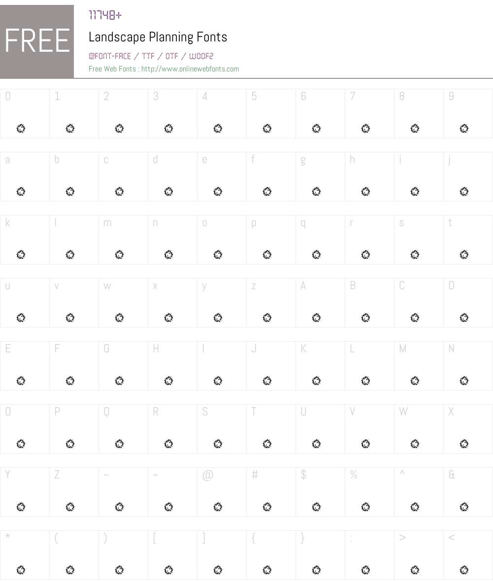LandscapePlanning Font Screenshots