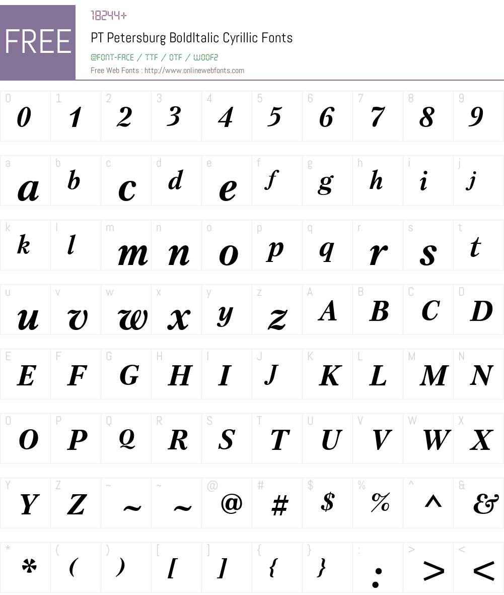 PetersburgC Font Screenshots