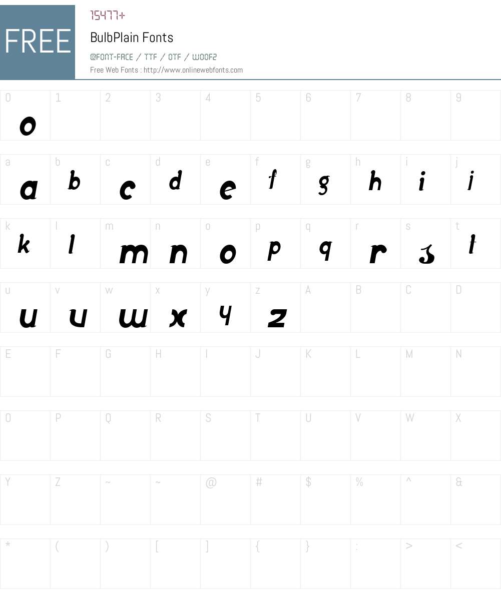 Bulb Font Screenshots