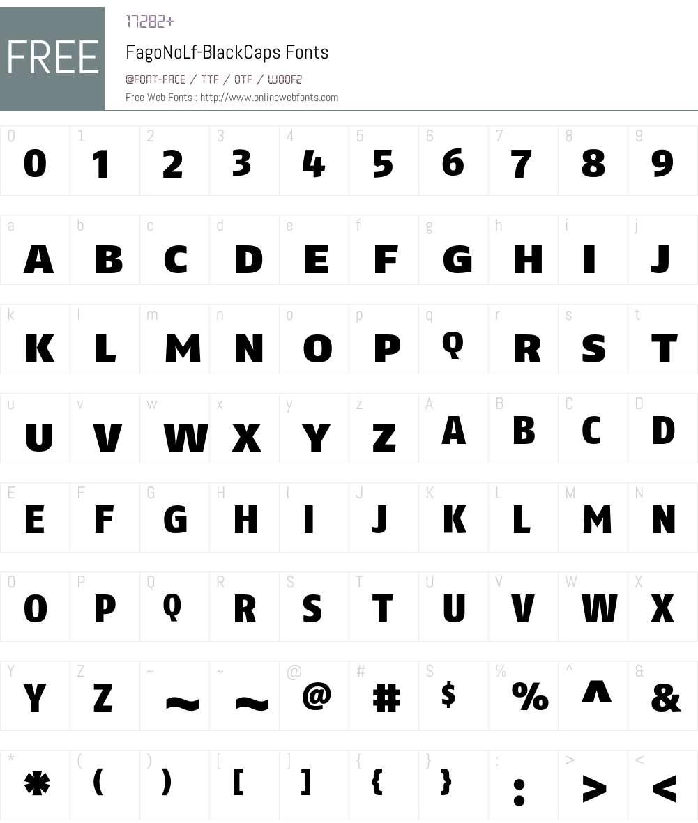 FagoNoLf Font Screenshots