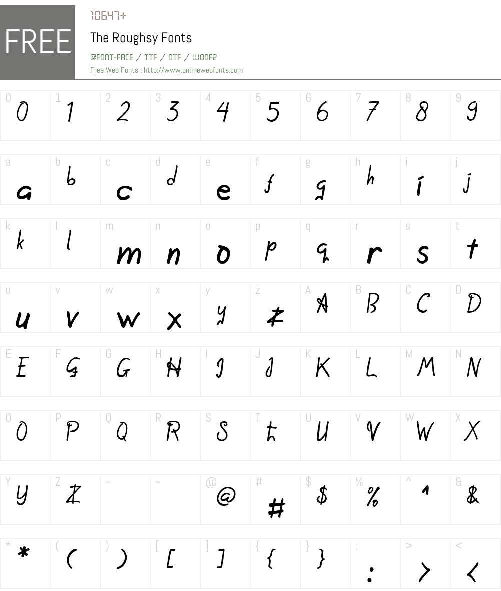 The Roughsy Font Screenshots