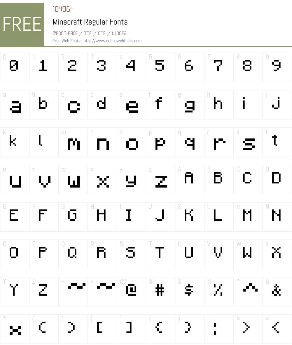 Minecraft Font - Download Free Font