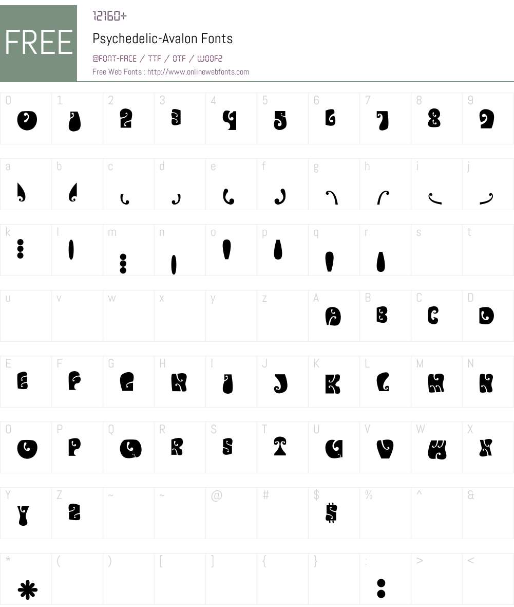 Psychedelic Font Screenshots