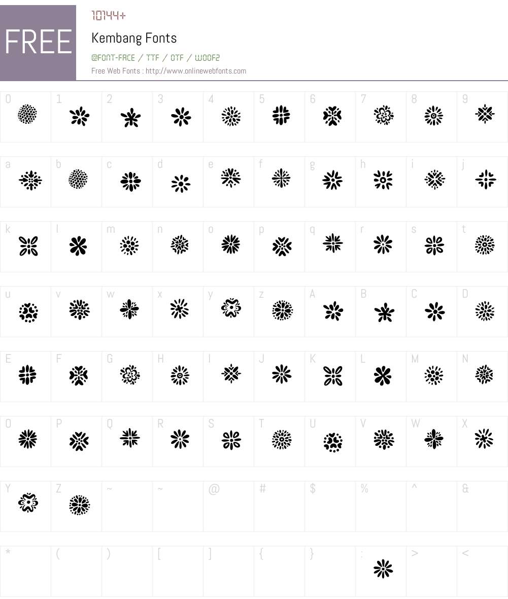 Kembang Font Screenshots