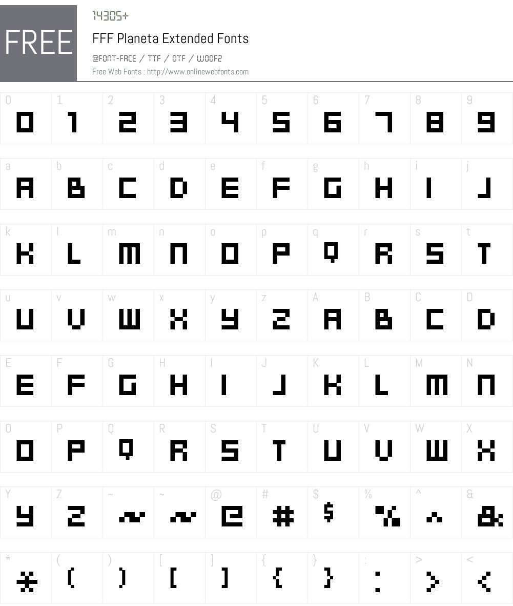 FFF Planeta Extended Font Screenshots