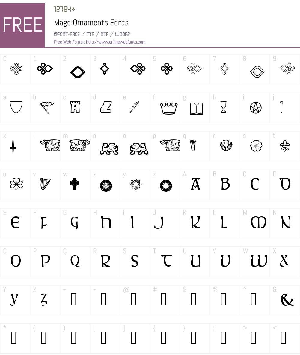 Mage Ornaments Font Screenshots