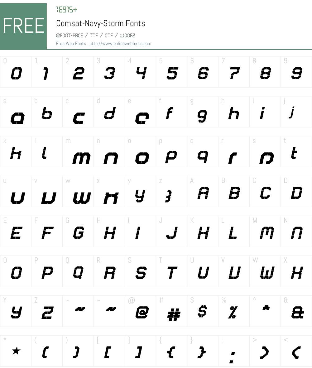 Comsat Font Screenshots