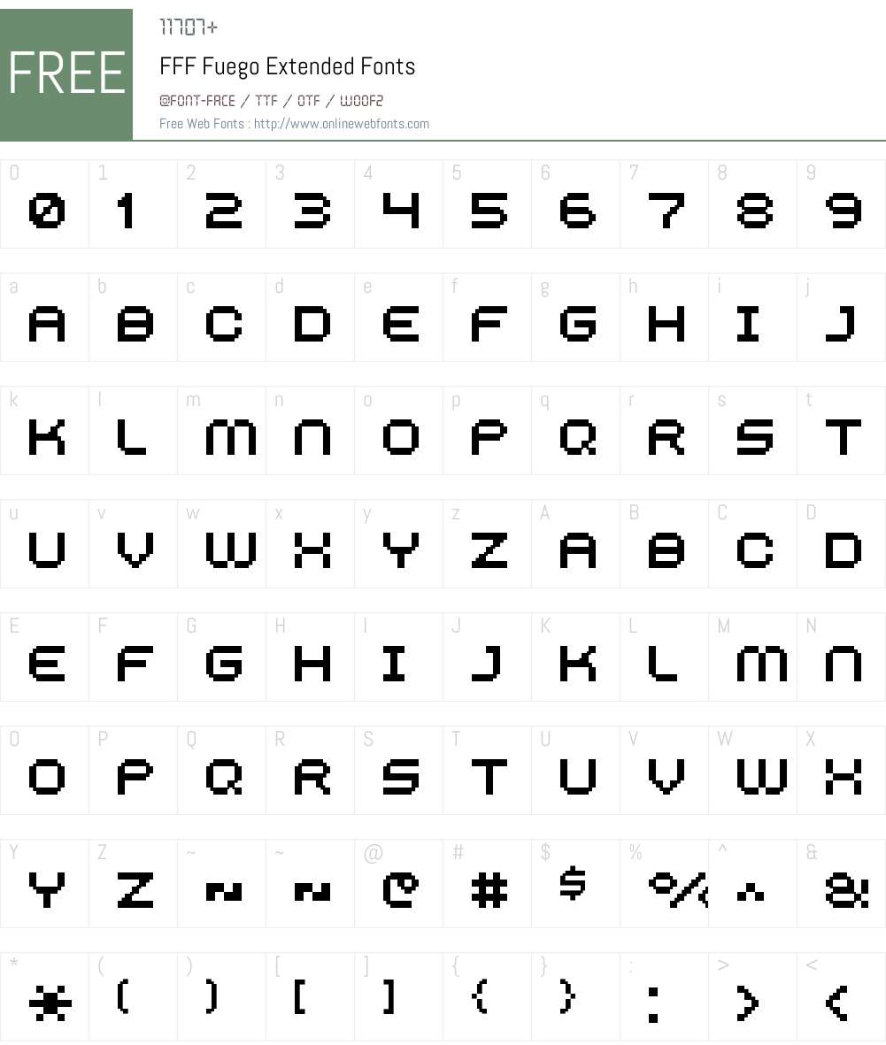 FFF Fuego Extended Font Screenshots