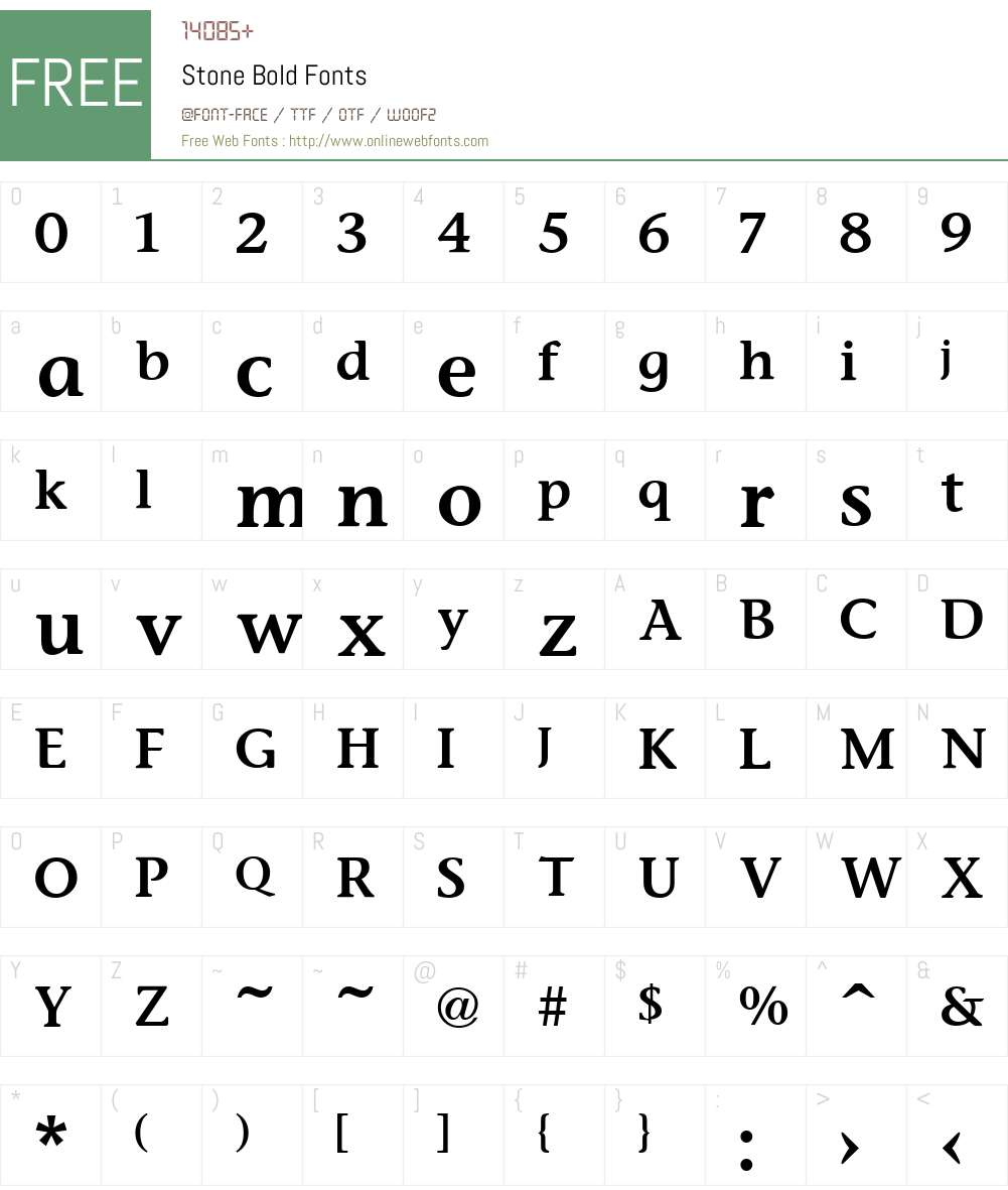 Stone Font Screenshots