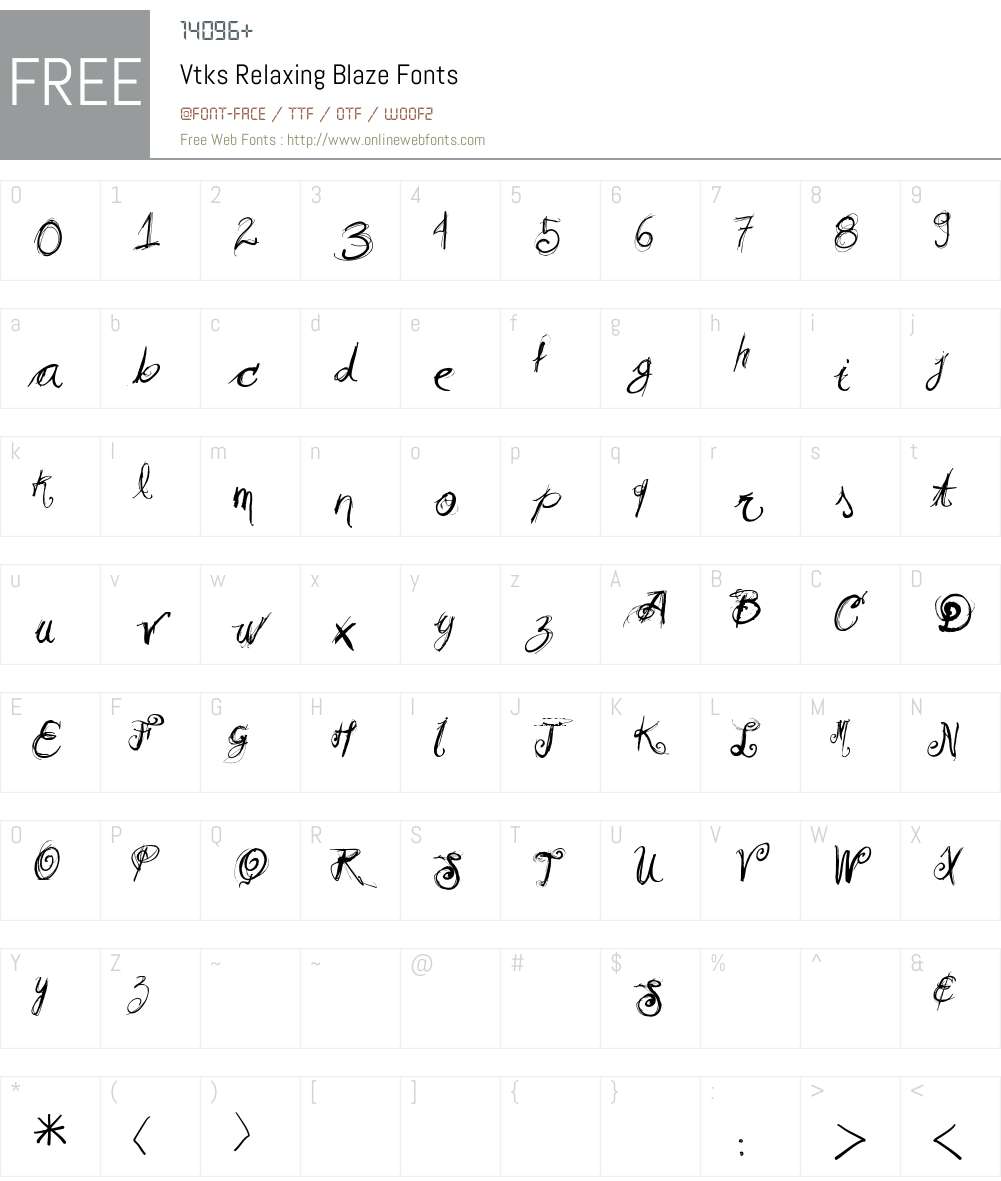 Vtks Relaxing Blaze Font Screenshots