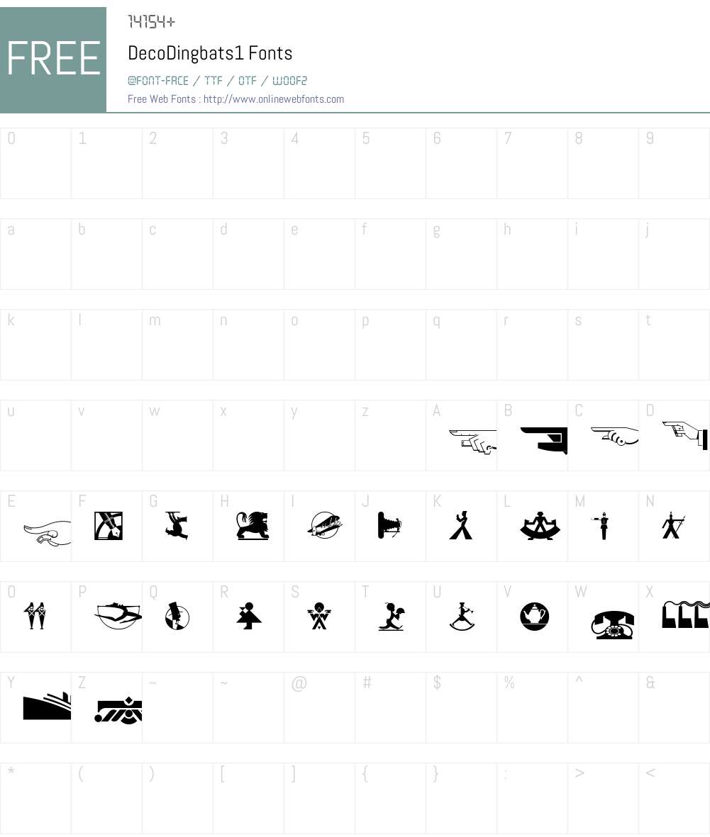 DecoDingbats1 Font Screenshots