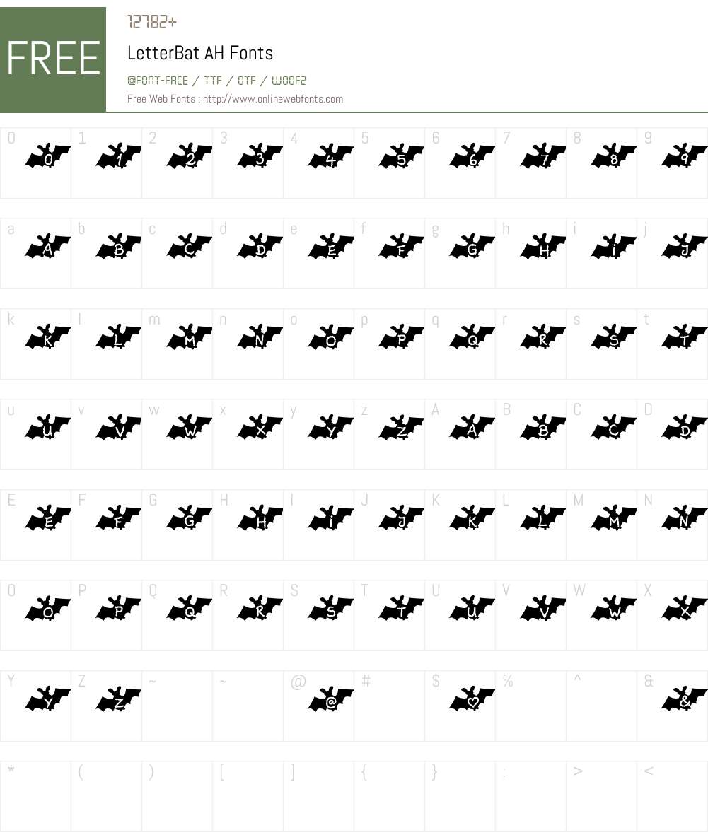 LetterBat AH Font Screenshots