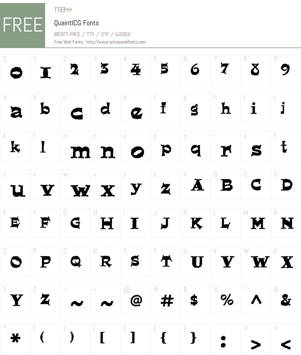 QuaintICG Font Screenshots