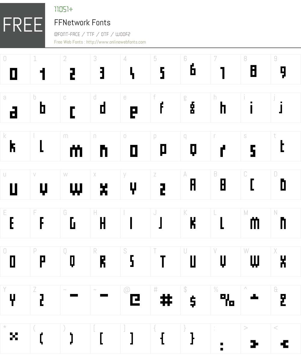 FFNetwork Font Screenshots