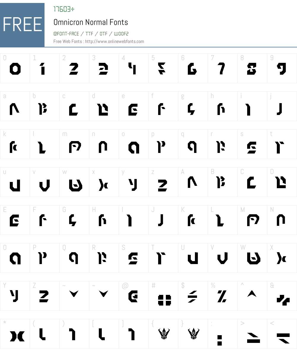 Omnicron Font Screenshots