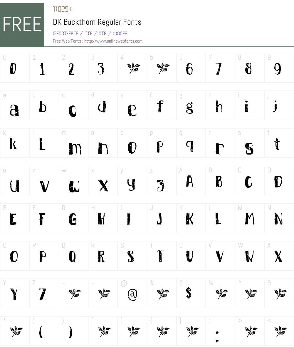 DK Buckthorn Font Screenshots