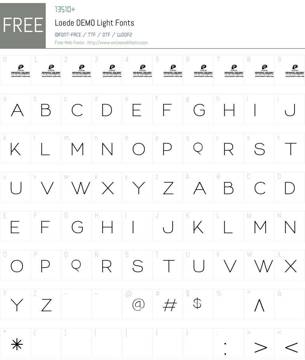 Loede Light 1.000 Fonts Free Download - OnlineWebFonts.COM
