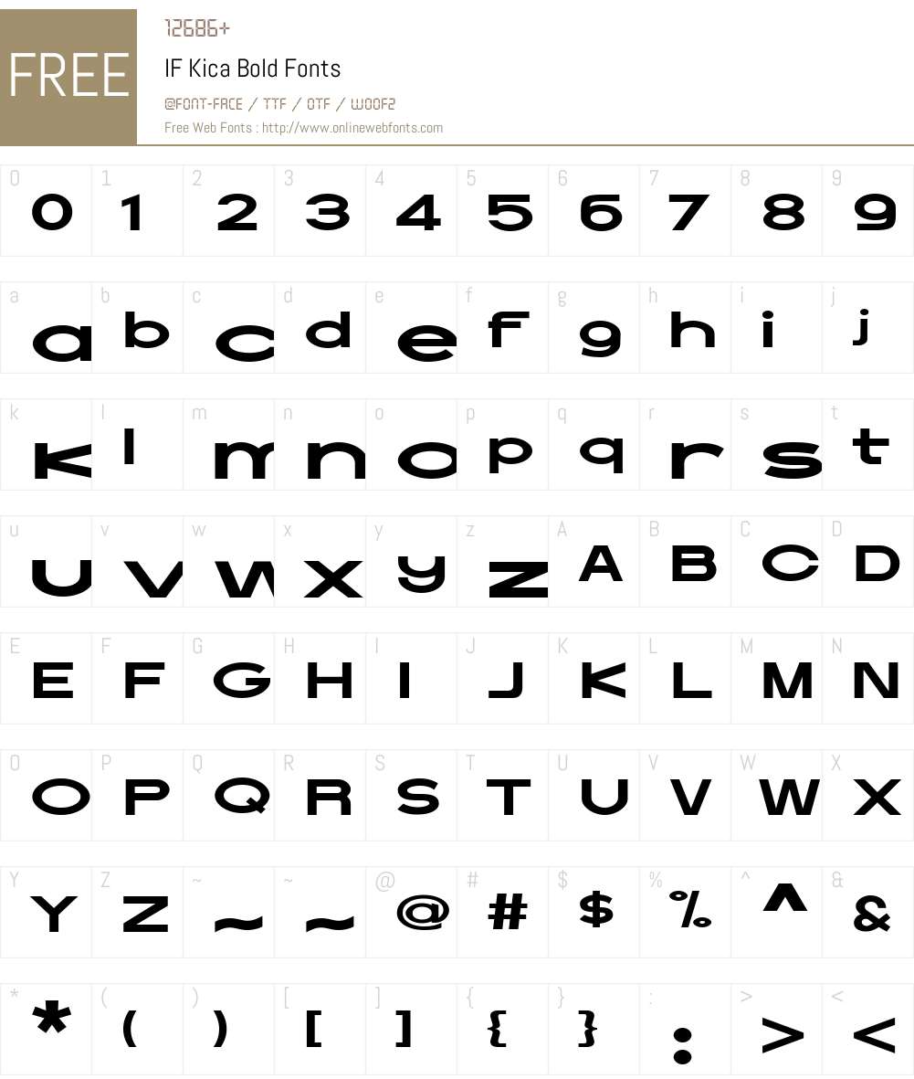 IF Kica Bold 1.000 Fonts Free Download - OnlineWebFonts.COM