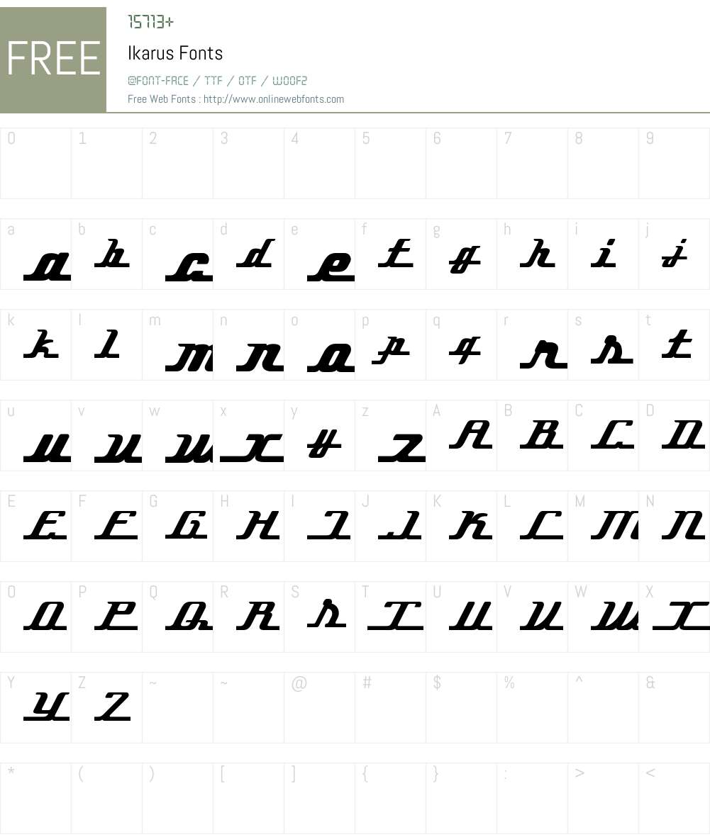 Ikarus 1.000 Fonts Free Download - OnlineWebFonts.COM