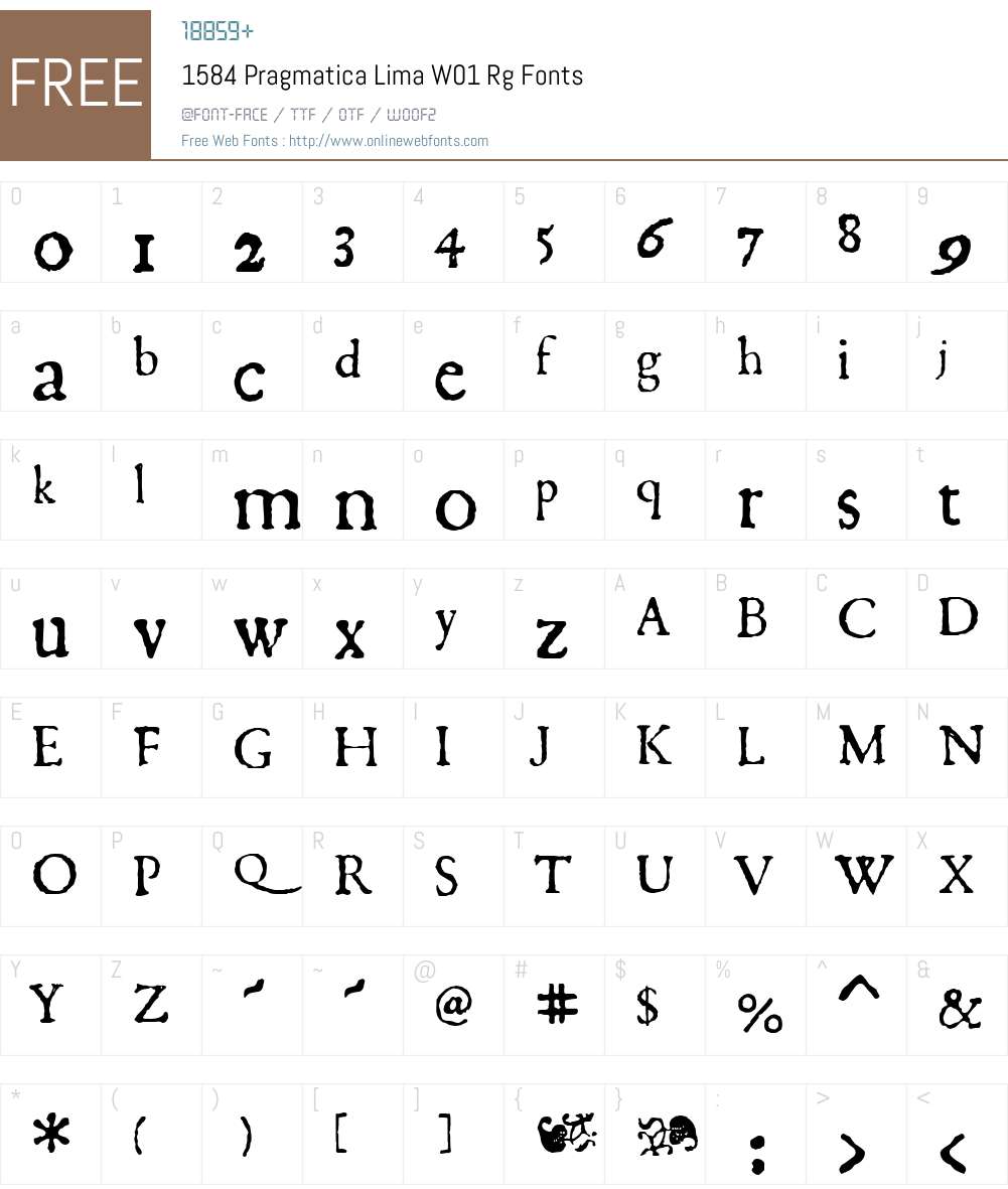 1584PragmaticaLimaW01-Rg Font Screenshots