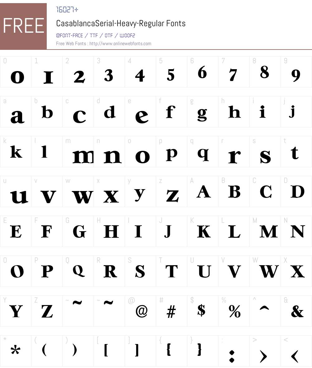 CasablancaSerial-Heavy Font Screenshots