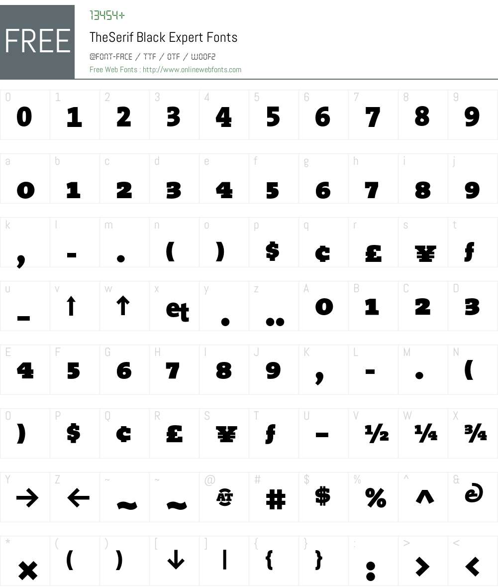 The Serif Black- Font Screenshots