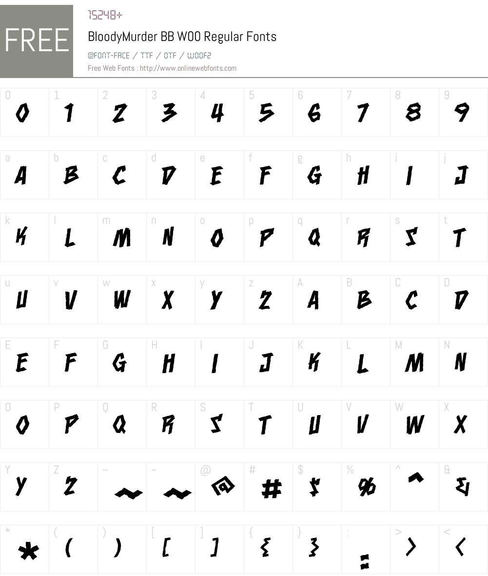 BloodyMurder BB Font Screenshots