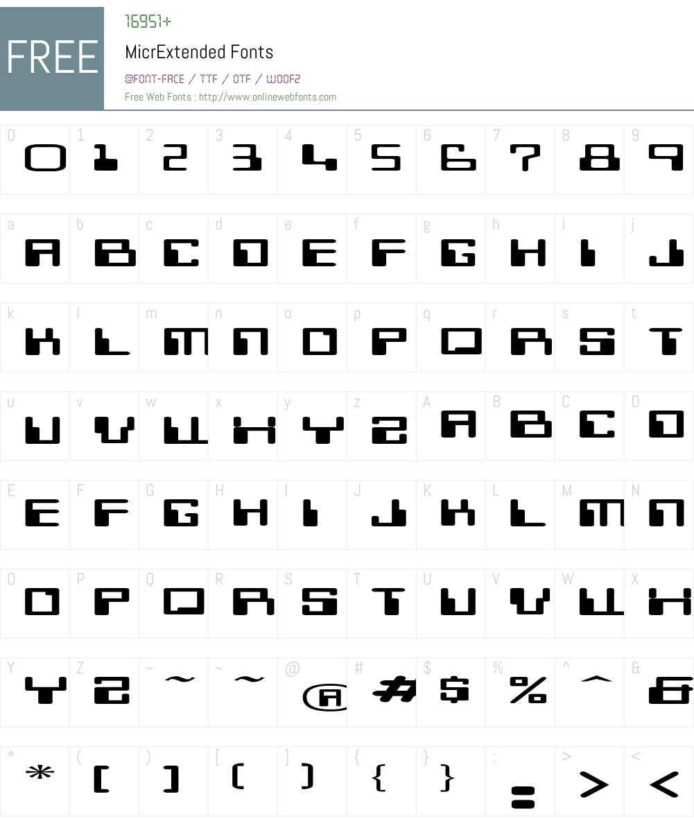 Micr Font Screenshots