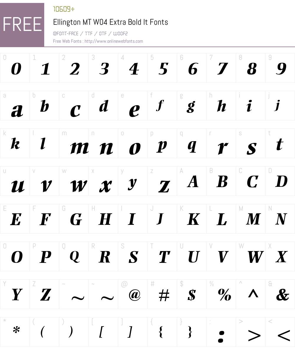 Ellington Font Screenshots
