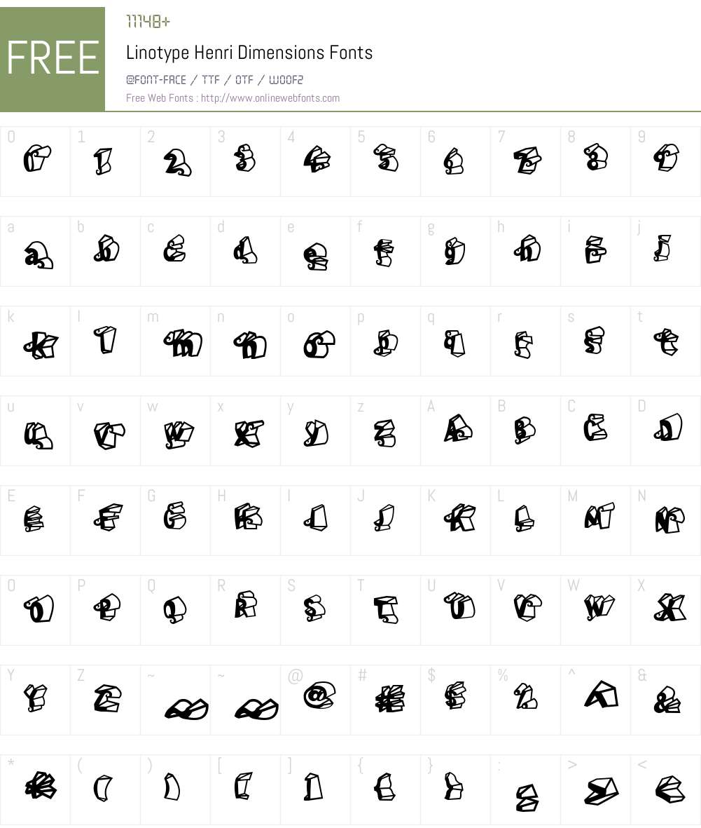 LTHenri Dimension Font Screenshots