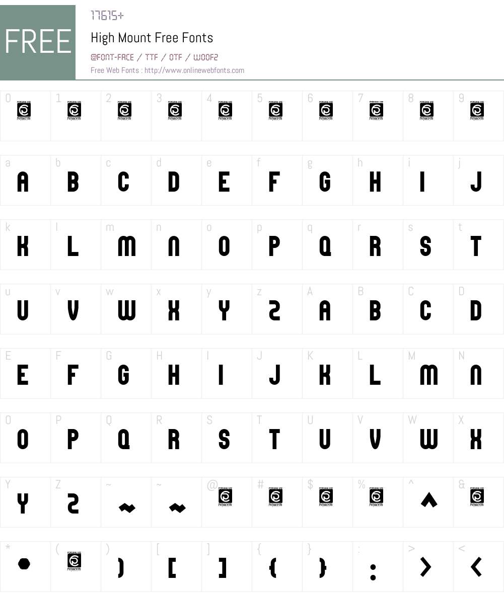 High Mount Font Screenshots