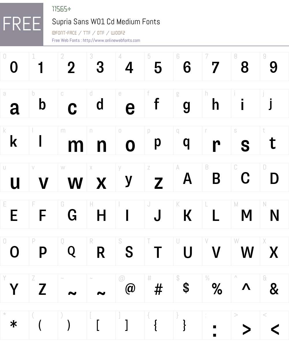 SupriaSansW01-CdMedium Font Screenshots