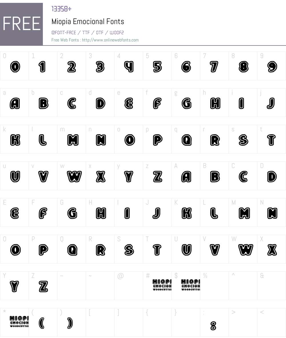 Miopia Emocional Font Screenshots