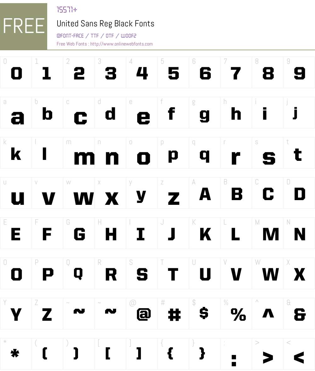 United Sans Reg Font Screenshots