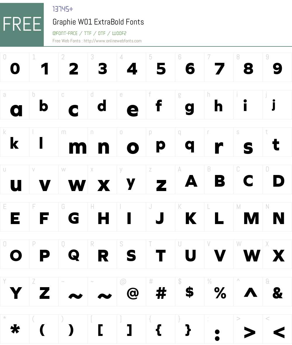 GraphieW01-ExtraBold Font Screenshots